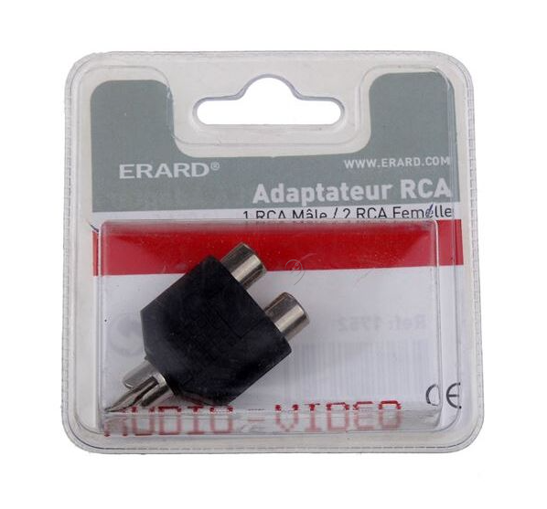 Erard - Adaptor stereo 3.5mm < > 2 RCA / mufă tată - 721752 - pentru TV/audio/video