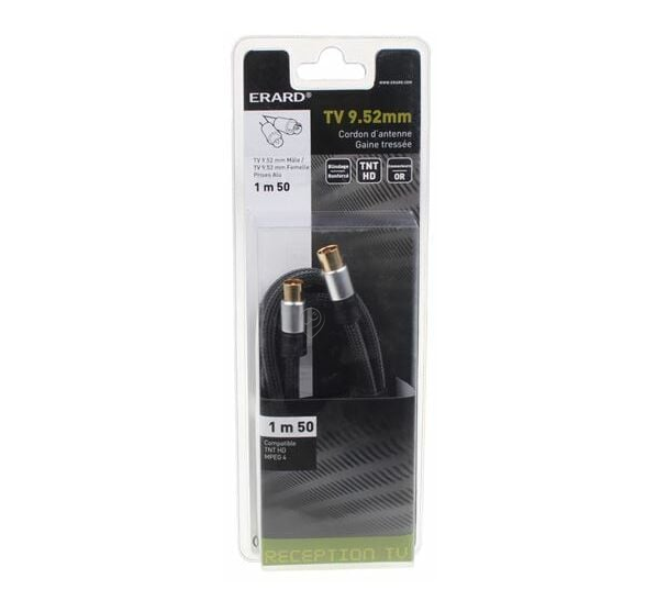 Erard - Cablu coaxial / cablu TV - 9.52mm m/f - 724648