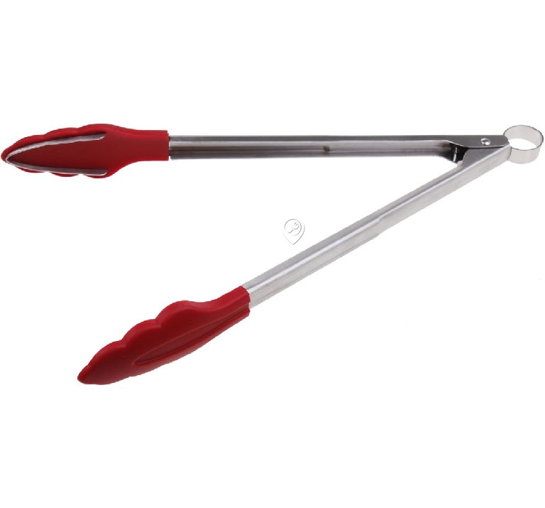 Cuisipro - Clește de servire mancare, cu dinți din silicon - roșu - 30 - 74717805 - pentru Plită/Cuptor