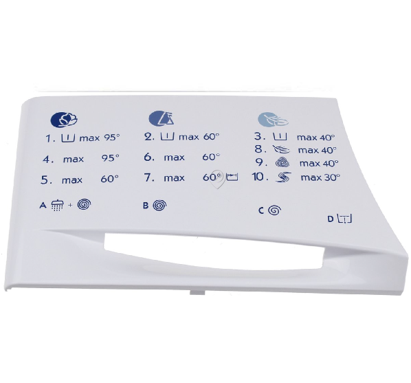 Whirlpool - Mâner pentru sertarul detergent - 481249878457 - pentru Mașină de spălat haine WHIRLPOOL - 857051020003 - AWM5100