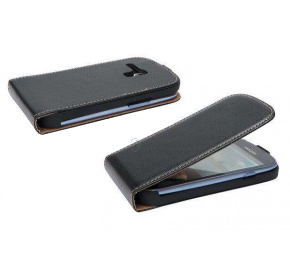 Spez - Husă de protecție telefon (flip case) - basic - negru - pentru Galaxy S3 Mini, i8190 - 20854 - pentru SAMSUNG - GalaxyS3Mini