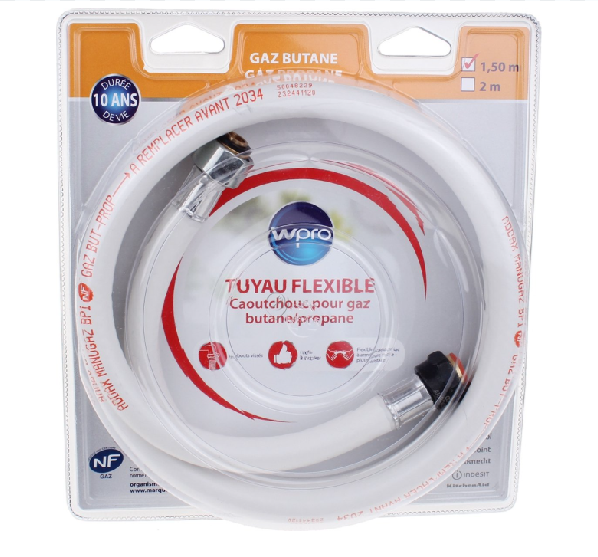 Whirlpool - Furtun gaz butan - lungime 1,5 m - 481181729052 - pentru Plită/Cuptor