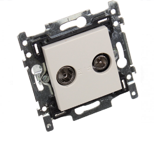 Hirschmann - Priza TV Edb 02v crem (ral 1013) - 695021174