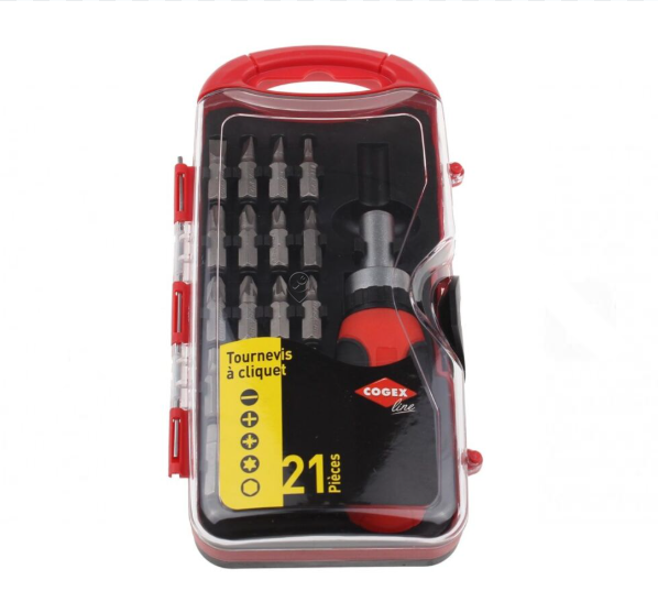 Cogex - Șurubelniță cu clichet și 20 de biți - 15439