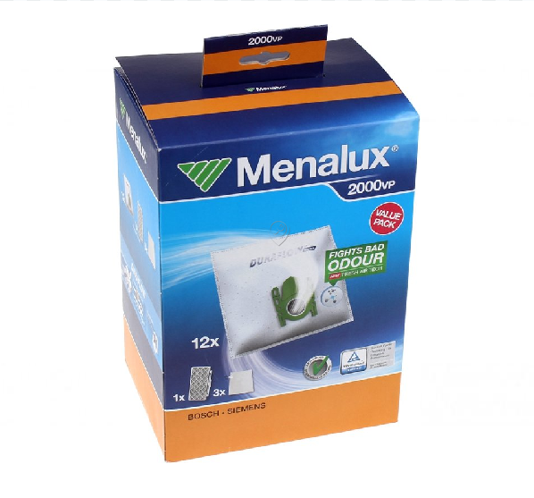 Electrolux - Saci pentru aspirator Menalux - 2000vp - 12 saci + 1 filtru HEPA + 3 filtre MCF - 9001671669