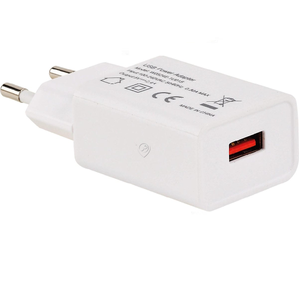 Erard - Adaptor de alimentare USB A 5V / 2.4A - alb - 728202 - pentru Telefonie