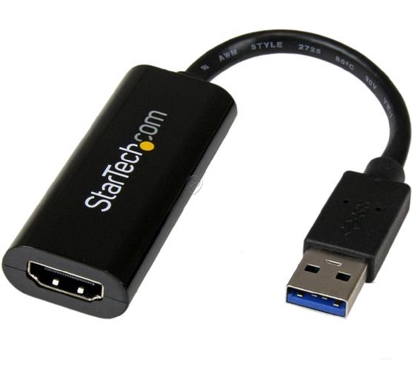 Startech.com - Adaptor USB A 3.0 la HDMI 1080p 1920x1200 placă video și grafică externă subțire/compact pentru Windows - USB32HDES