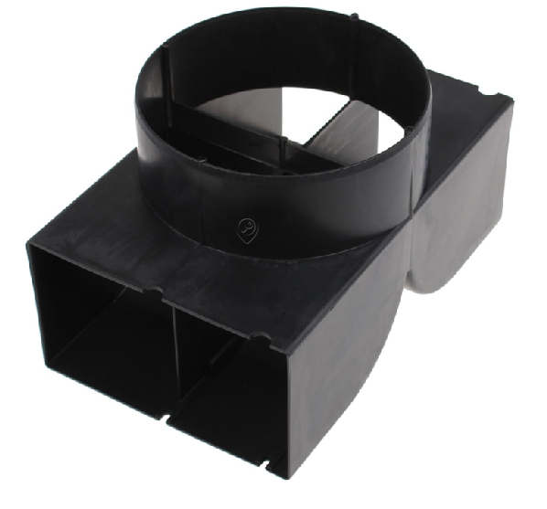 Whirlpool - Piesă de Conexiune recirculare D.150 COPO, în forma de T în ax - 152 x 88 mm - ø 150 mm - C00861112 - pentru Hota