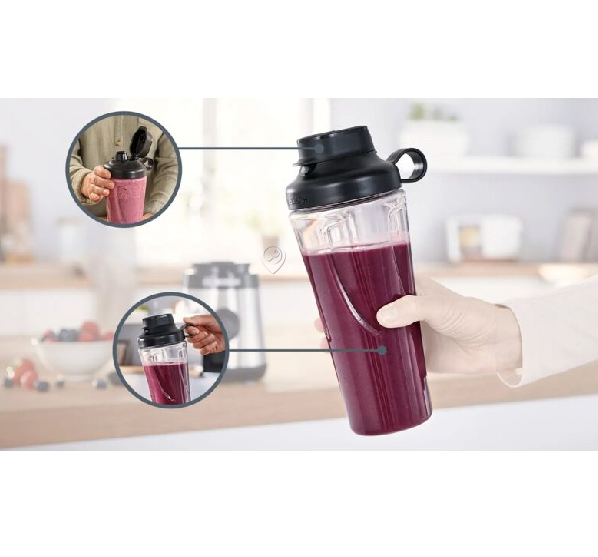 Bosch - Sticlă To-go cu suport pentru lamă pentru seria Vitapower 4 și seria 2; 650 ml - 17006674 - pentru Robot de bucătărie/Mixer