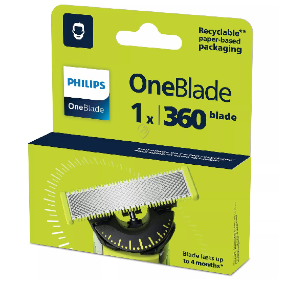 Philips - Rezerva Aparat de ras - Lamă de schimb OneBlade 360 qp410/50 - QP42050 - pentru Aparat de ras