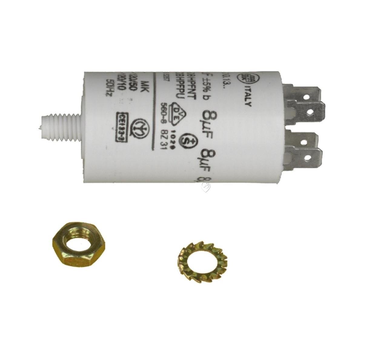 Condensator pornire motor pentru masina de spalat, universal, 450 V, 8 µF, 481981729146