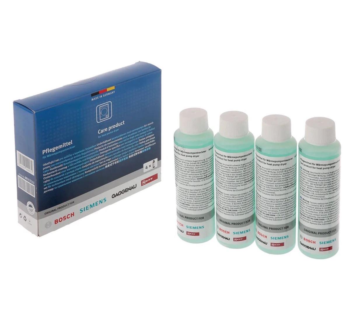 Kit de intretinere pentru uscatoare de rufe cu pompa de caldura, BOSCH 00312111, 4 x 125 ml