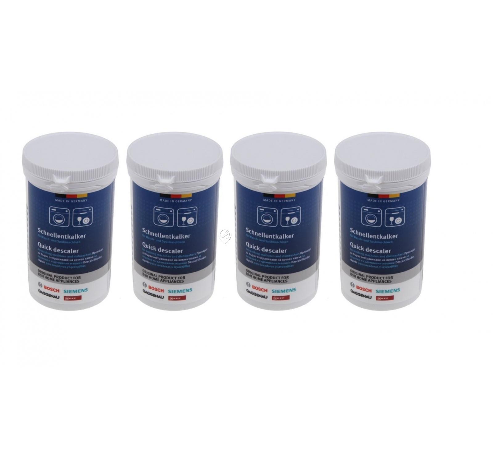 Set 4 x 250g praf anticalcar pentru masinile de spalat rufe si vase, BOSCH 00312331