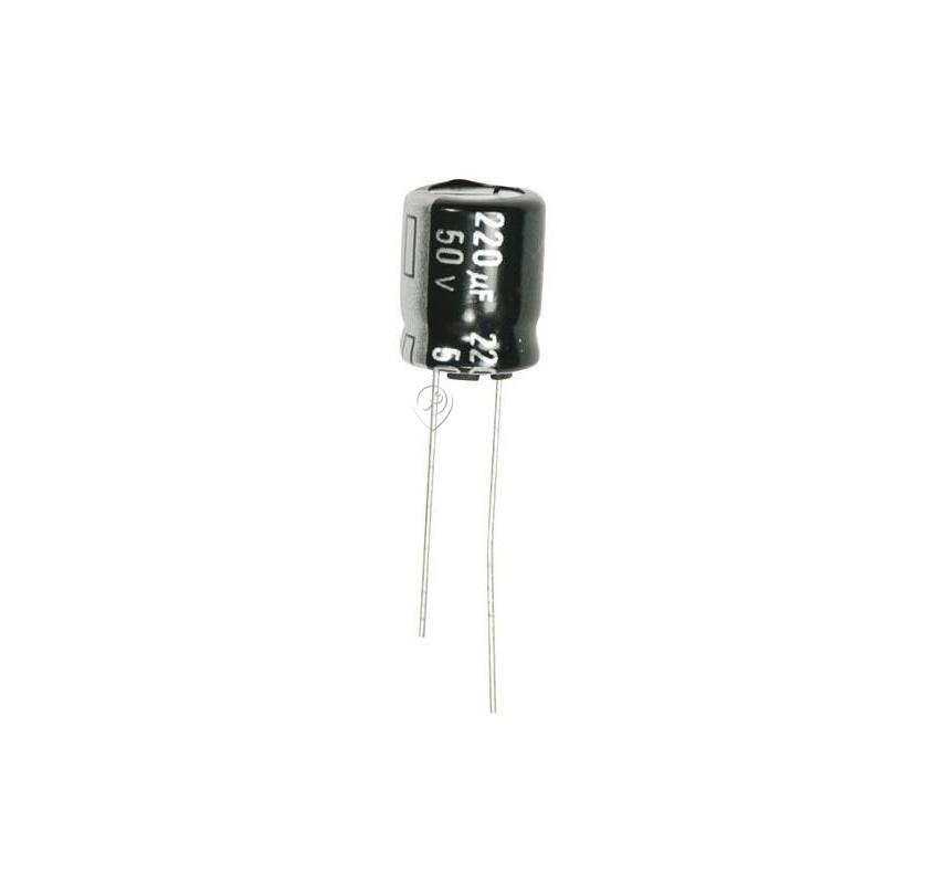 Condensator electrolitic radial Panasonic ECA1HHG221 105°C 50V - 220μF - 50V elco pan 10x12,5mm, 105°