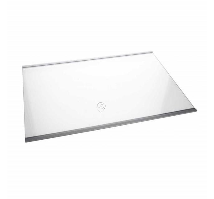 Raft Sticlă Original Whirlpool cu Profil Argintiu pentru Combina Frigorifică W5811EOX