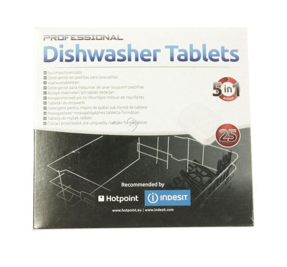 Tablete 5 în 1 pentru mașina de spălat vase Whirlpool - 25 bucăți RO+HU