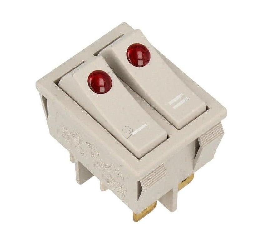 Intrerupător dublu cu LED Delonghi 16A 250V - Model Original 5108007800