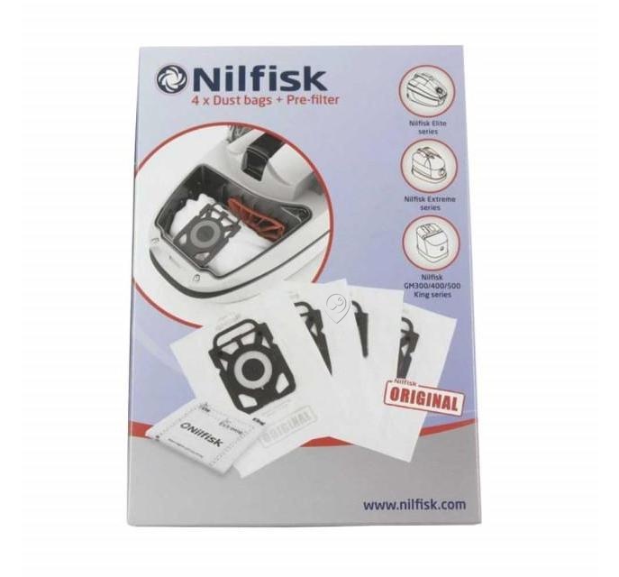Saci Aspirator Nilfisk Originali 107412688 - 4 Bucăți Hygiene Extreme Elite King