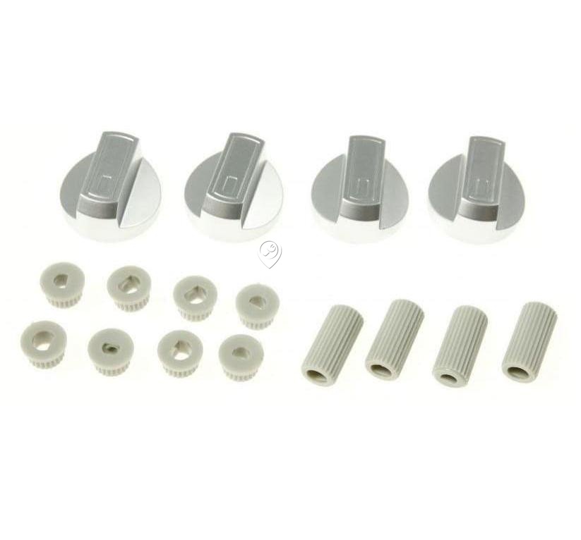 Set Butoane Universale Gri/Argintiu pentru Aragaz și Cuptor