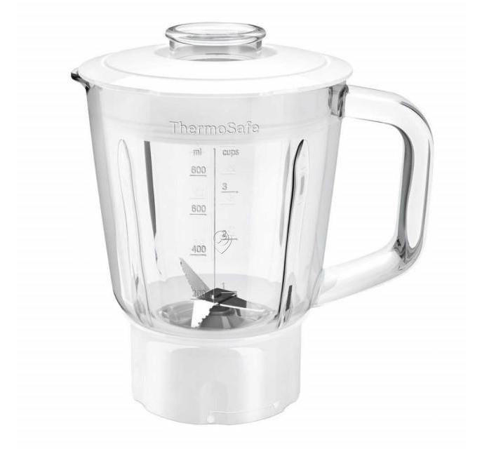 Cana de sticlă cu capac și cuțit pentru robotul de bucătărie Bosch/SIEMENS