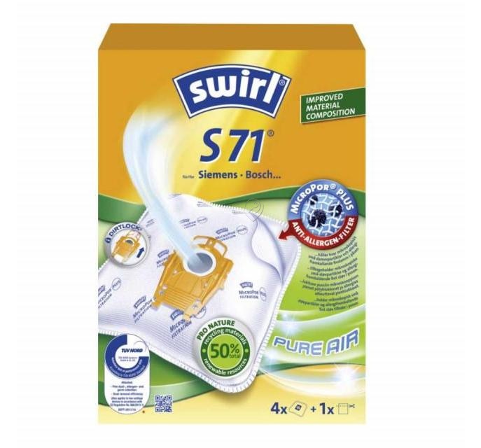 Set saci aspirator Bosch Siemens cu filtru Melitta MP Airspace Green Line, 4 buc.