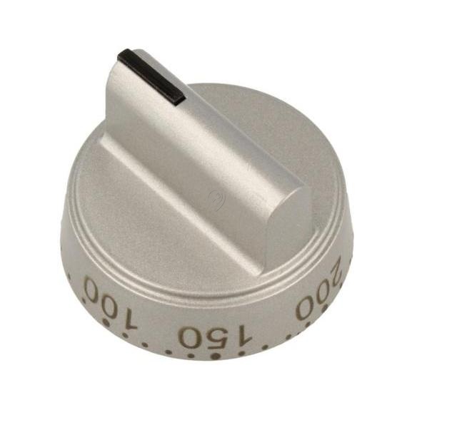 Buton termostat argintiu Hansa Amica 9070461 pentru cuptoare electrice și pe gaz