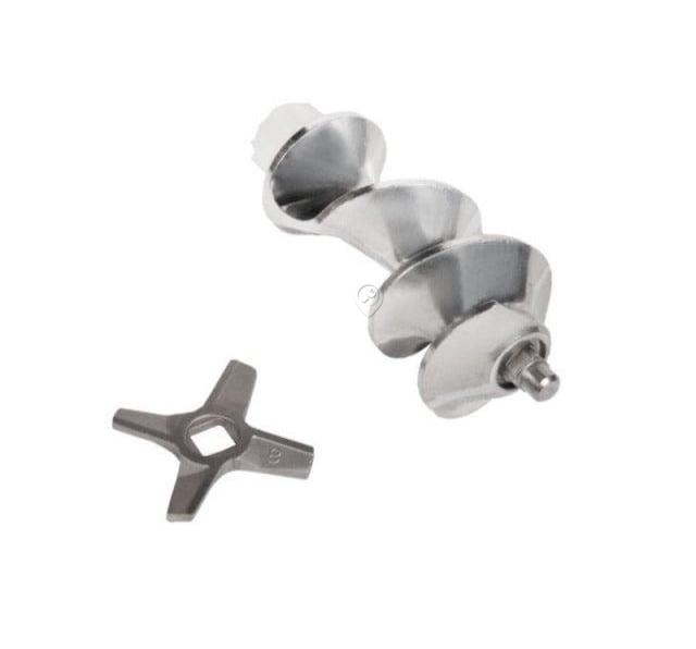 Melc și Cuțit Nr. 8 pentru Mașina de Tocat Carne Zelmer – Kit Depanare BOSCH/SIEMENS 12019443