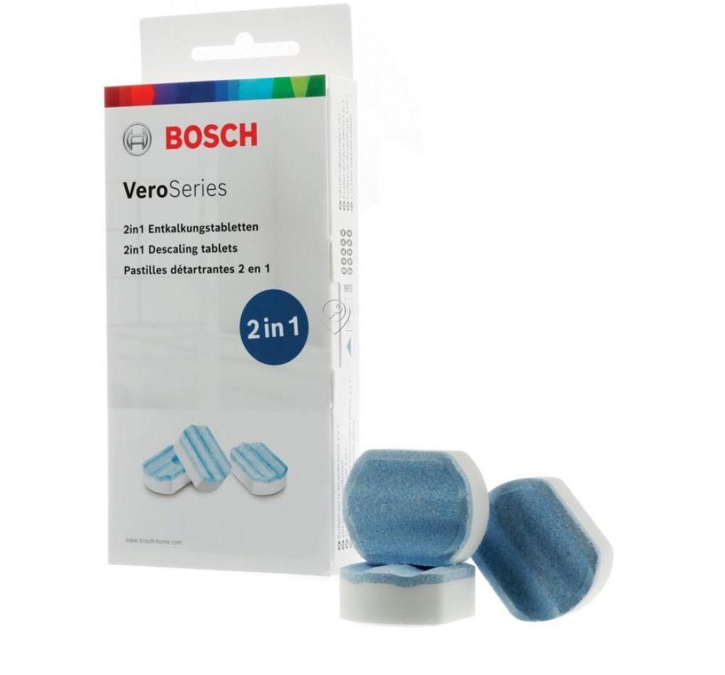 Pastile decalcifiere pentru espressoare BOSCH/SIEMENS 00312093, 3 buc x 36g