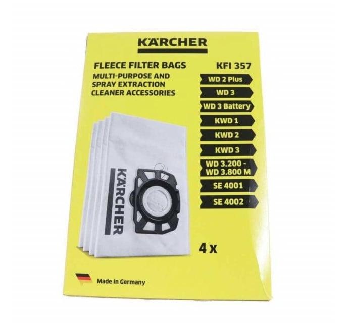 Set Saci Aspirator Karcher Original 2.863-314.0 - 4 Bucăți Textil KFI357
