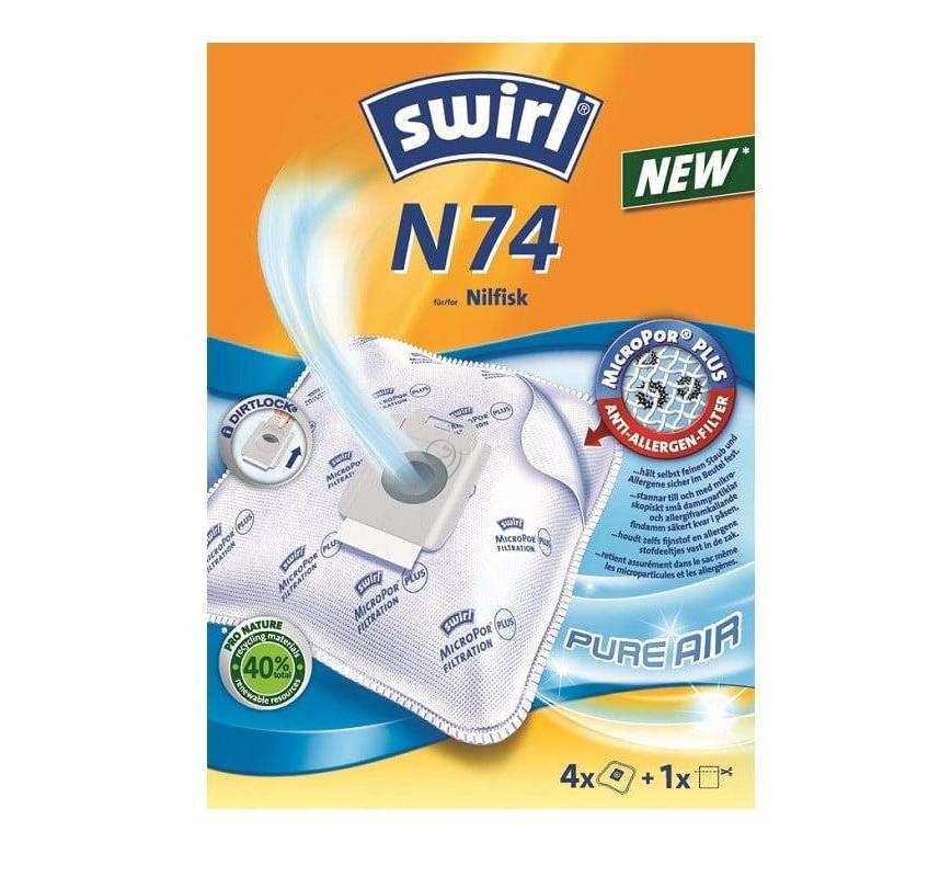 Saci Aspirator Nilfisk și Melitta N74/99763 - 4 Bucăți + 1 Filtru Airspace Green Line