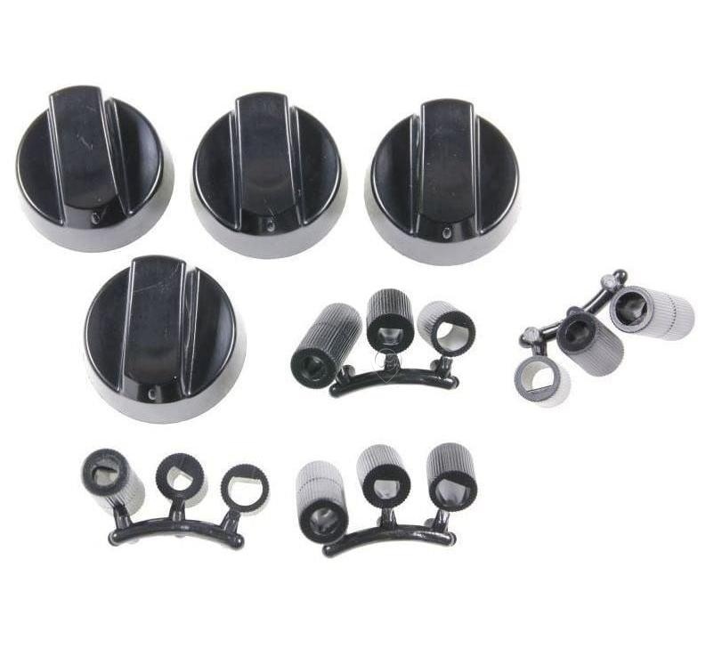 Set 4 Butoane Universale pentru Aragaz, Culoare Neagră