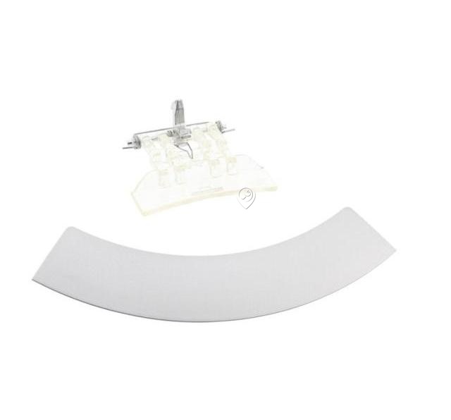 Set Mâner ușă mașină de spălat Electrolux AEG - clapetă hublou argintie, originală