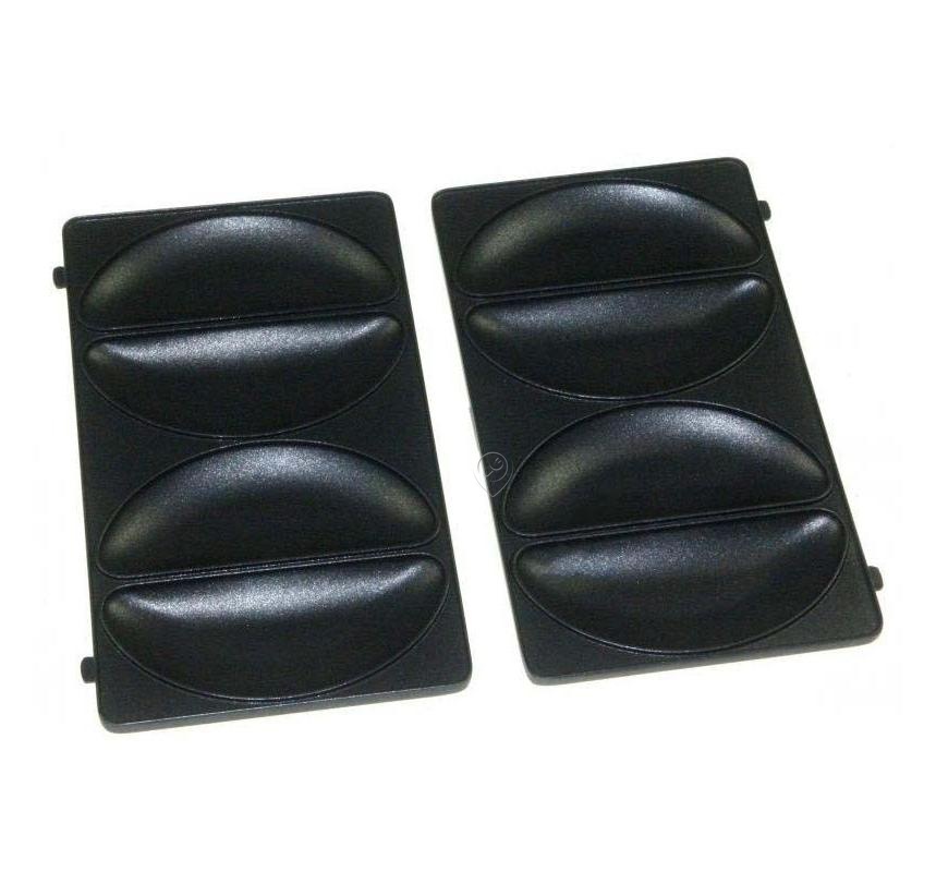 Farfurie de vafe Groupe SEB XA800812 - placa semilună pentru snack collection, 2 bucăți